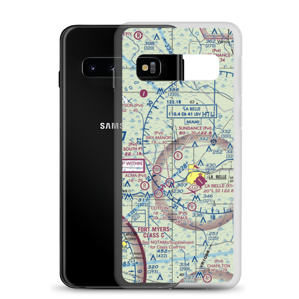 Sundance Farms Airport (FD20) VFR Sectional Samsung Case Samsung Galaxy S10 model shown