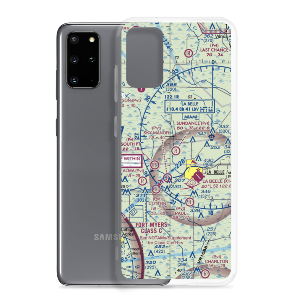 Sundance Farms Airport (FD20) VFR Sectional Samsung Case Samsung Galaxy S20 Plus model shown