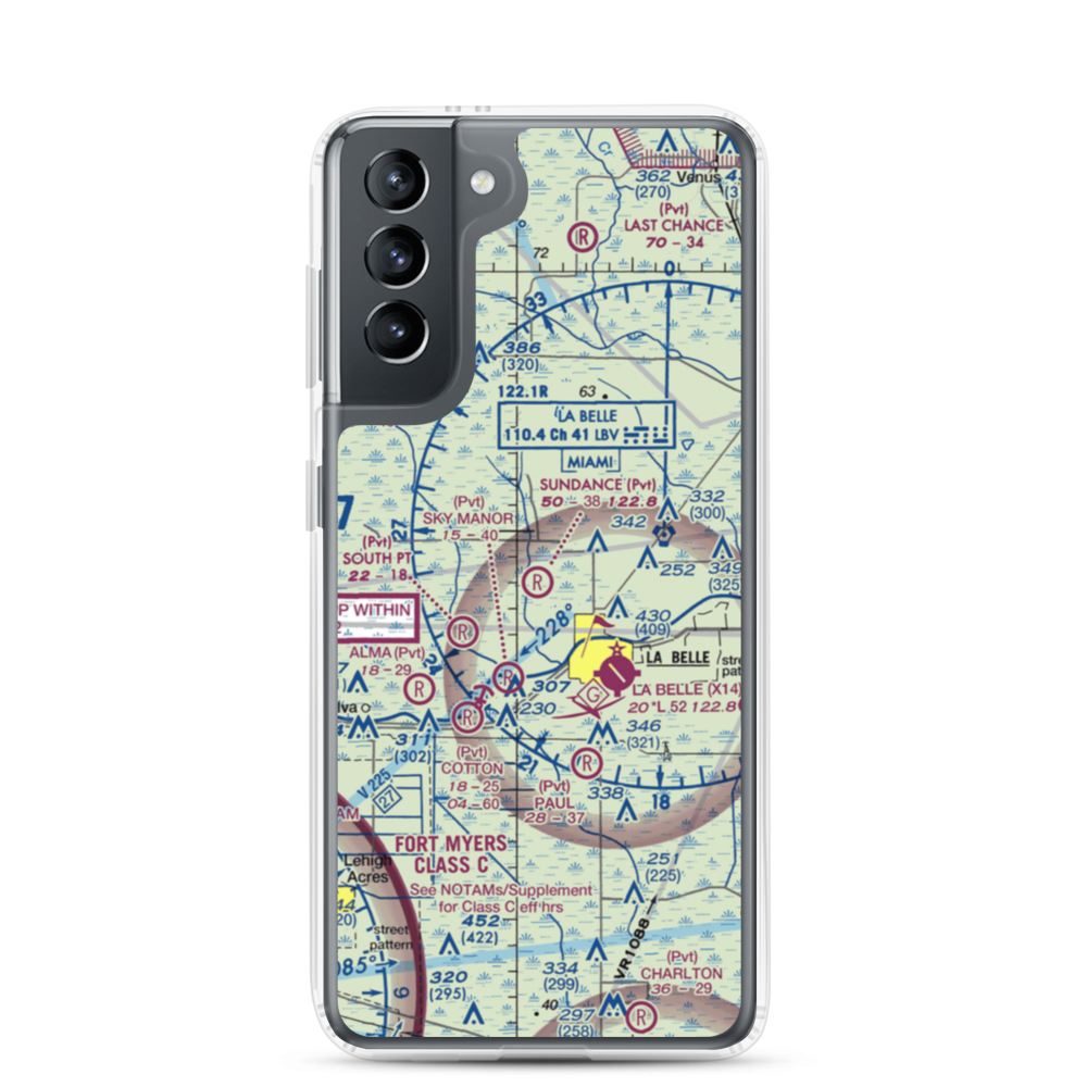 Sundance Farms Airport (FD20) VFR Sectional Samsung Case Samsung Galaxy S21 model shown