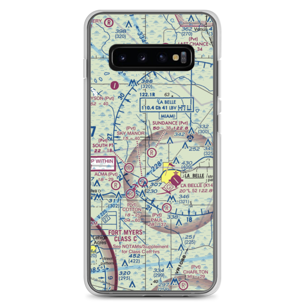 Sundance Farms Airport (FD20) VFR Sectional Samsung Case Samsung Galaxy S10+ model shown
