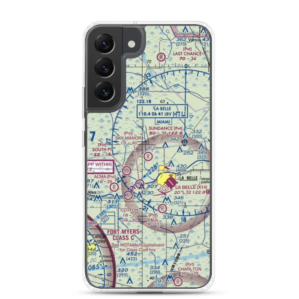 Sundance Farms Airport (FD20) VFR Sectional Samsung Case Samsung Galaxy S22 Plus model shown