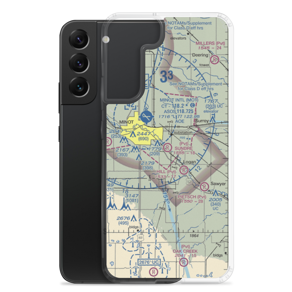 Sundre Airport (ND36) VFR Sectional Samsung Case Samsung Galaxy S22 Plus model shown