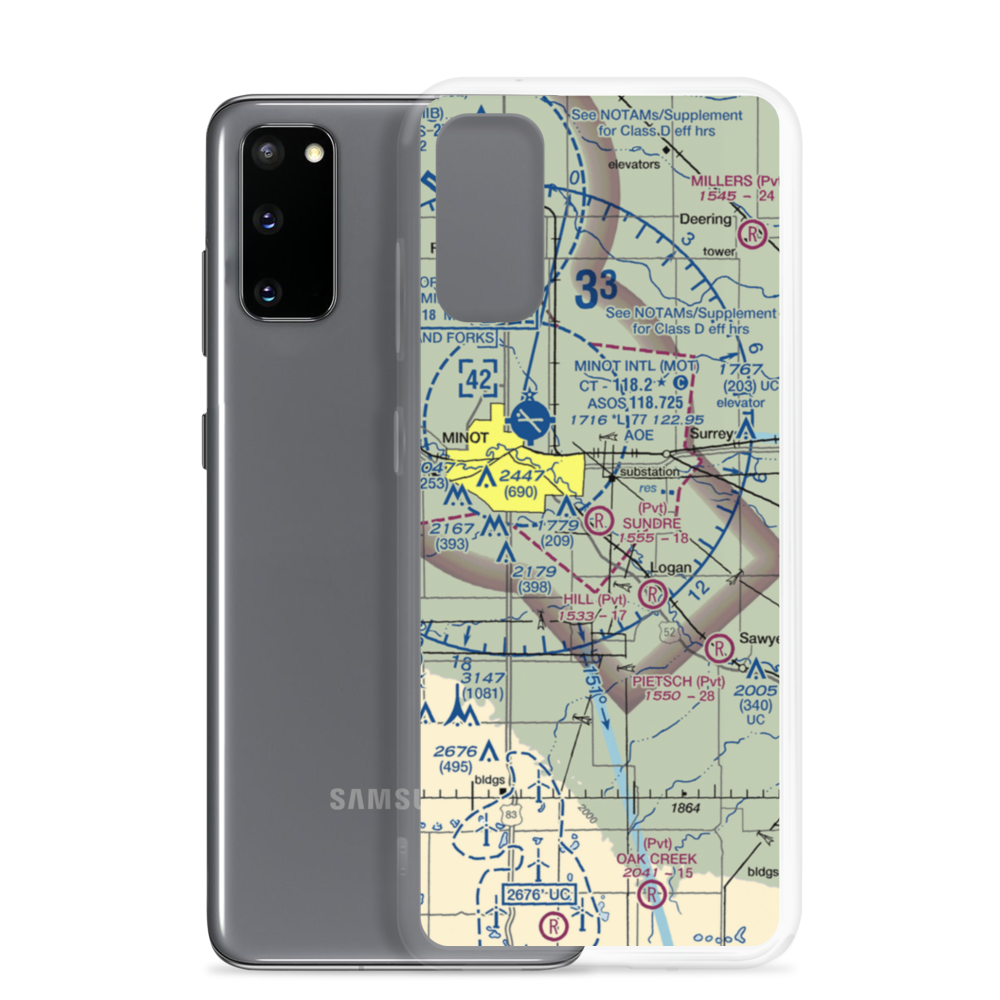 Sundre Airport (ND36) VFR Sectional Samsung Case Samsung Galaxy S20 model shown