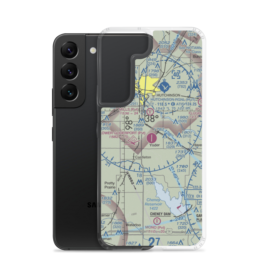 Sunflower Aerodrome (SN76) VFR Sectional Samsung Case Samsung Galaxy S22 model shown