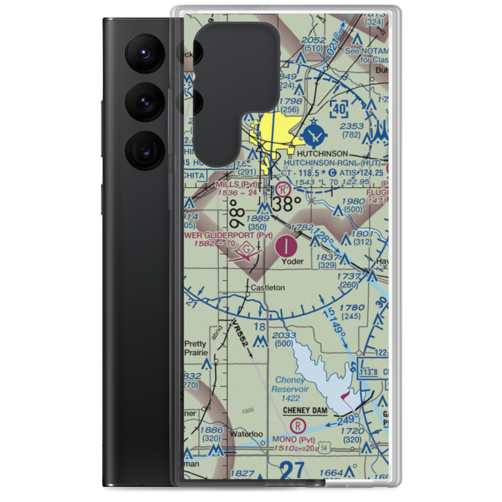Sunflower Aerodrome (SN76) VFR Sectional Samsung Case Samsung Galaxy S22 Ultra model shown