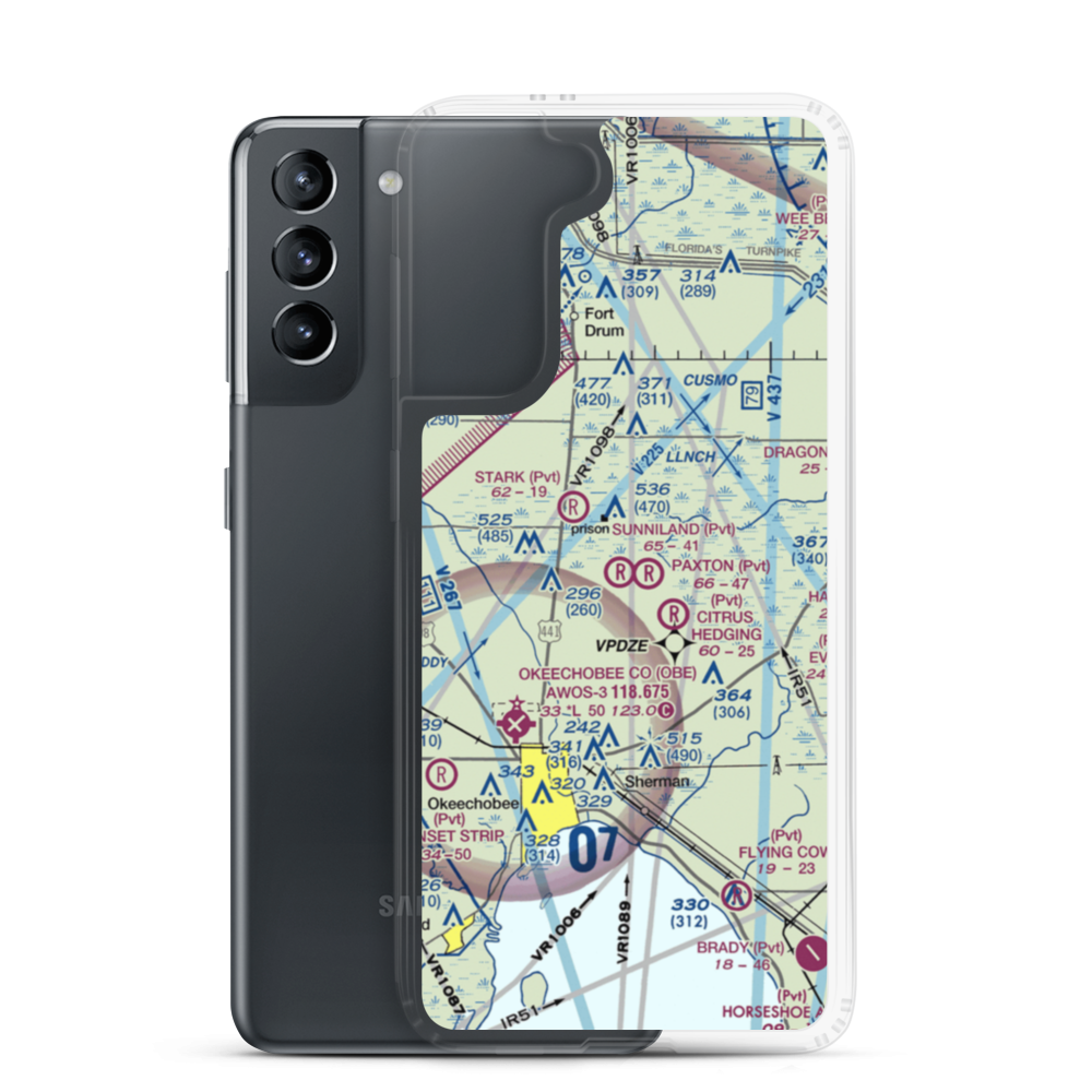 Sunniland Ranch Airport (08FD) VFR Sectional Samsung Case Samsung Galaxy S21 model shown
