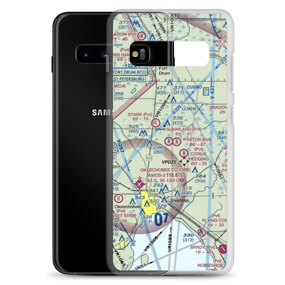 Sunniland Ranch Airport (08FD) VFR Sectional Samsung Case Samsung Galaxy S10+ model shown