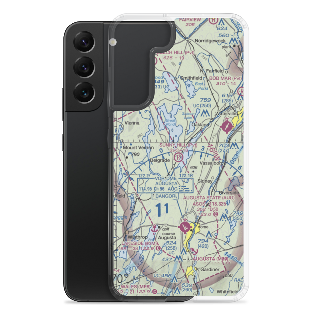 Sunny Hill Airport (ME60) VFR Sectional Samsung Case Samsung Galaxy S22 Plus model shown