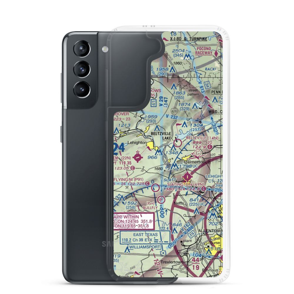 Sunny Rest Airport (8PA8) VFR Sectional Samsung Case Samsung Galaxy S21 model shown