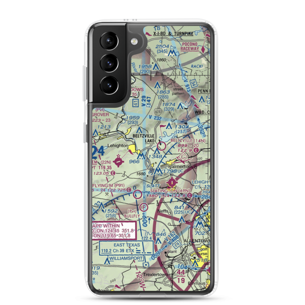 Sunny Rest Airport (8PA8) VFR Sectional Samsung Case Samsung Galaxy S21 Plus model shown