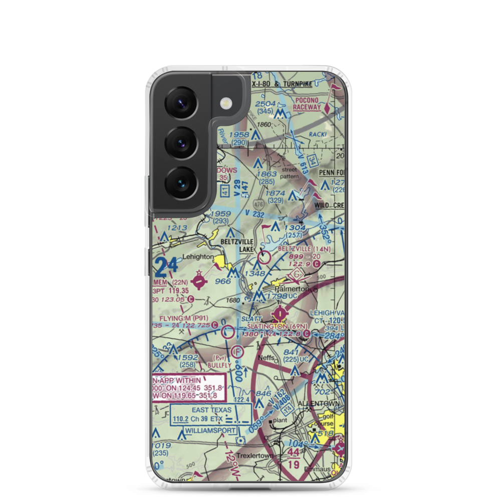 Sunny Rest Airport (8PA8) VFR Sectional Samsung Case Samsung Galaxy S22 model shown