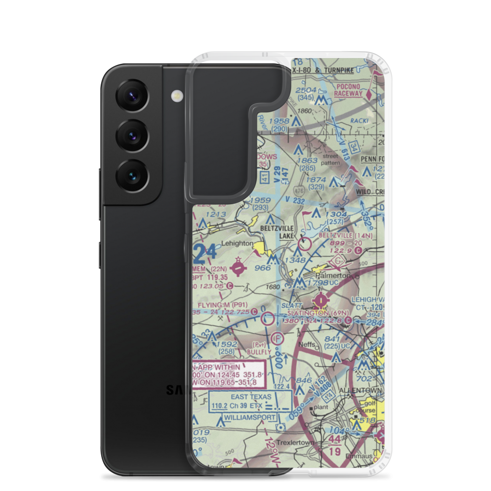 Sunny Rest Airport (8PA8) VFR Sectional Samsung Case Samsung Galaxy S22 model shown