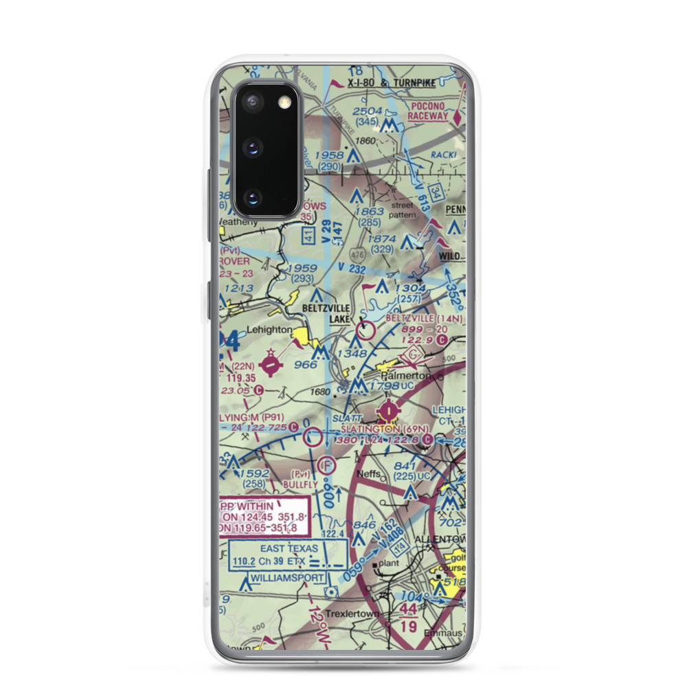 Sunny Rest Airport (8PA8) VFR Sectional Samsung Case Samsung Galaxy S20 model shown