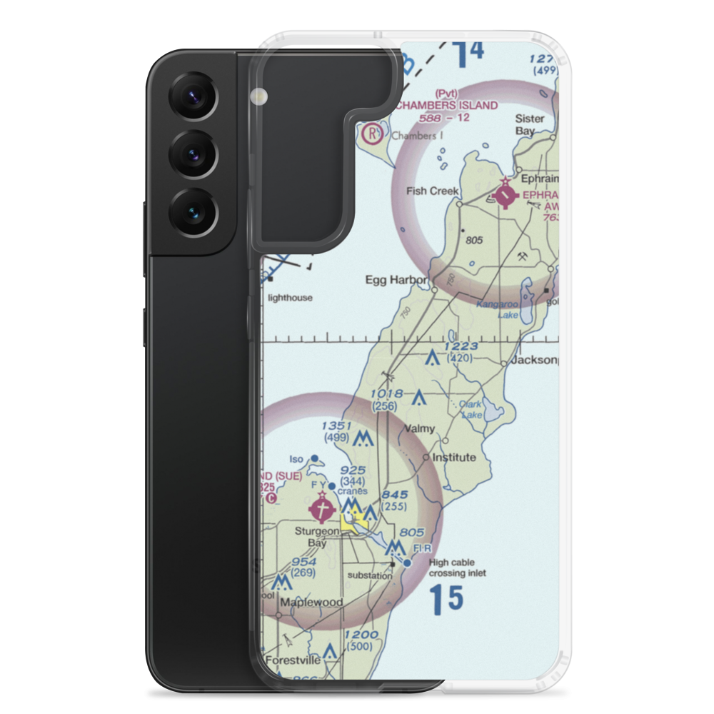 Sunny Slope Runway Airport (WN28) VFR Sectional Samsung Case Samsung Galaxy S22 Plus model shown