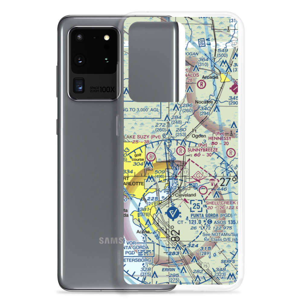 Sunnybreeze Airport (09FL) VFR Sectional Samsung Case Samsung Galaxy S20 Ultra model shown