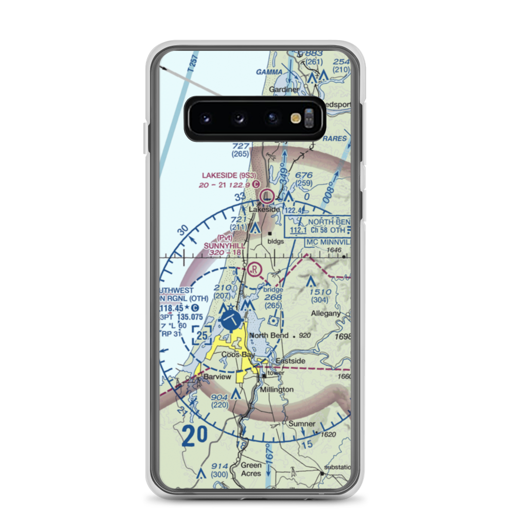 Sunnyhill Airport (1OR0) VFR Sectional Samsung Case Samsung Galaxy S10 model shown