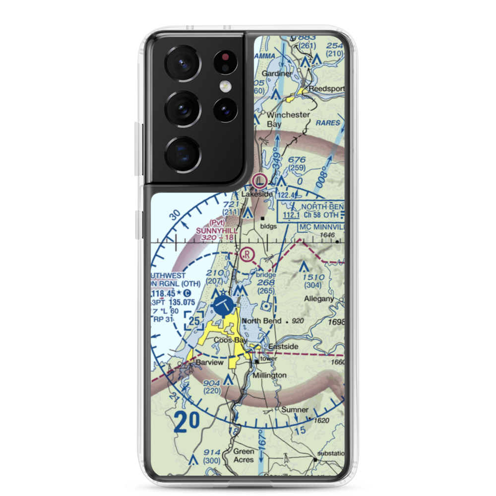 Sunnyhill Airport (1OR0) VFR Sectional Samsung Case Samsung Galaxy S21 Ultra model shown