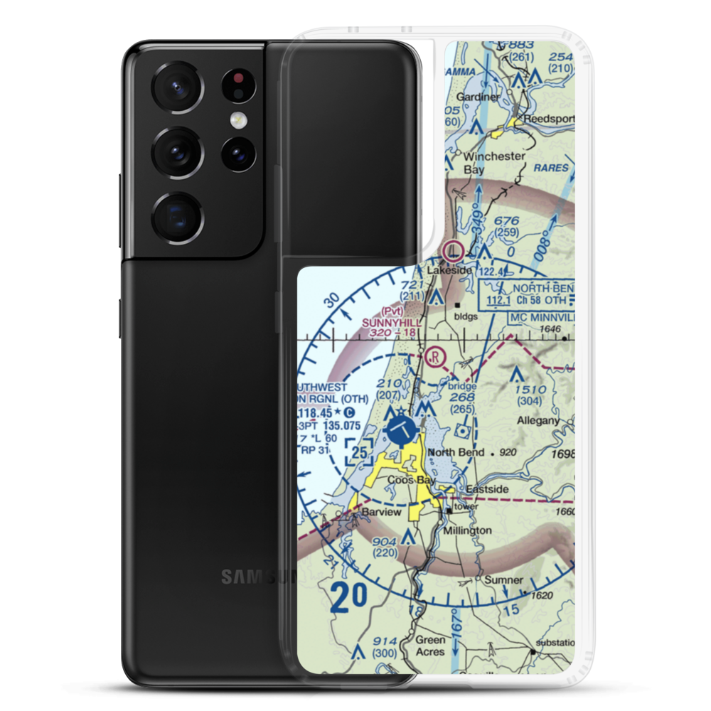 Sunnyhill Airport (1OR0) VFR Sectional Samsung Case Samsung Galaxy S21 Ultra model shown