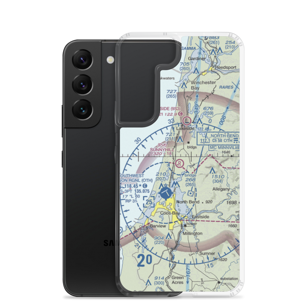 Sunnyhill Airport (1OR0) VFR Sectional Samsung Case Samsung Galaxy S22 model shown