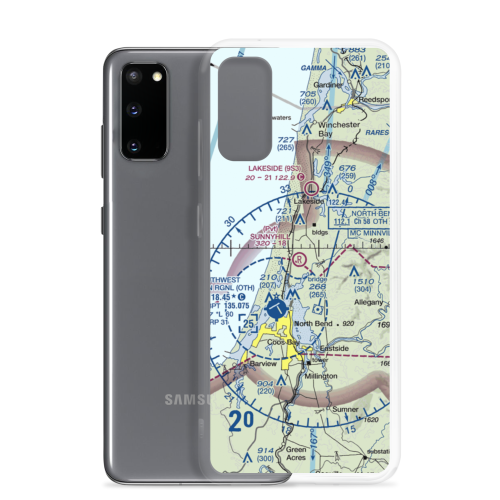 Sunnyhill Airport (1OR0) VFR Sectional Samsung Case Samsung Galaxy S20 model shown