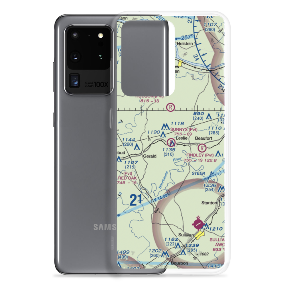Sunnys Field Airport (72MO) VFR Sectional Samsung Case Samsung Galaxy S20 Ultra model shown