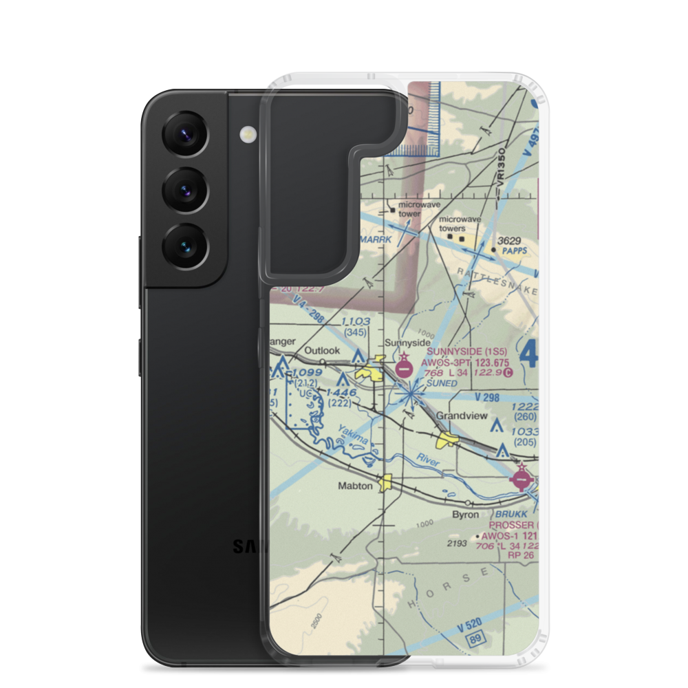 Sunnyside Municipal Airport (1S5) VFR Sectional Samsung Case Samsung Galaxy S22 model shown