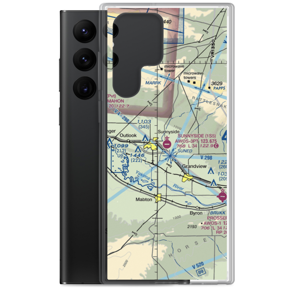 Sunnyside Municipal Airport (1S5) VFR Sectional Samsung Case Samsung Galaxy S22 Ultra model shown