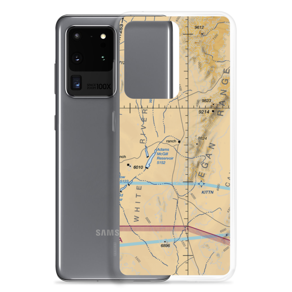 Sunnyside/Kirch Wildlife Mgmt Area Airport (NV07) VFR Sectional Samsung Case Samsung Galaxy S20 Ultra model shown