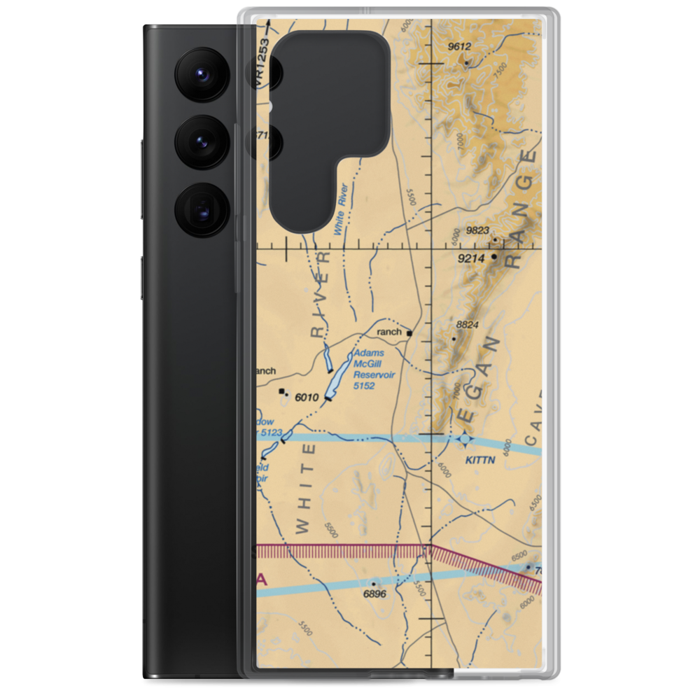 Sunnyside/Kirch Wildlife Mgmt Area Airport (NV07) VFR Sectional Samsung Case Samsung Galaxy S22 Ultra model shown