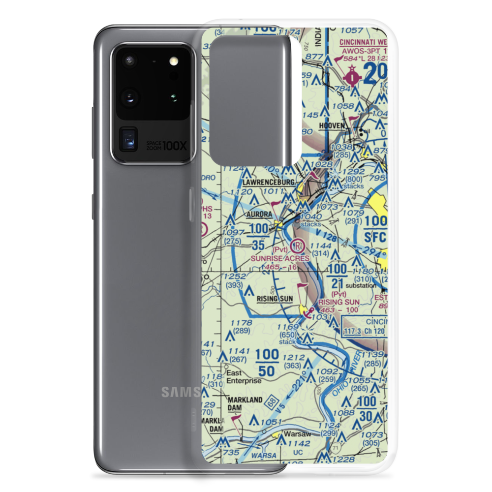 Sunrise Acres Airport (71KY) VFR Sectional Samsung Case Samsung Galaxy S20 Ultra model shown