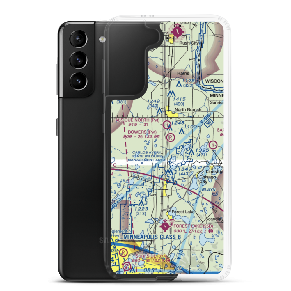 Sunrise Airport (MY78) VFR Sectional Samsung Case Samsung Galaxy S21 Plus model shown
