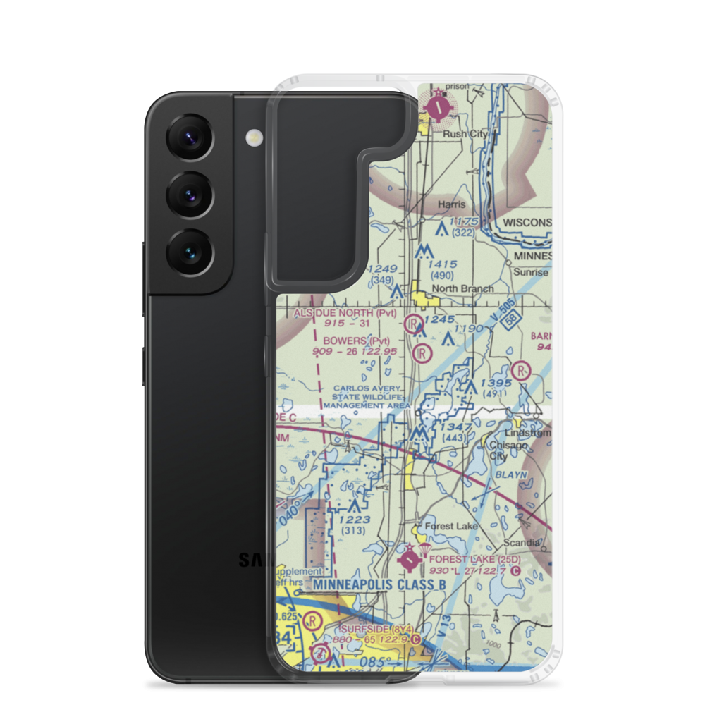 Sunrise Airport (MY78) VFR Sectional Samsung Case Samsung Galaxy S22 model shown