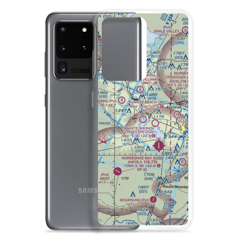Sunrise Beach Airport (2KL) VFR Sectional Samsung Case Samsung Galaxy S20 Ultra model shown