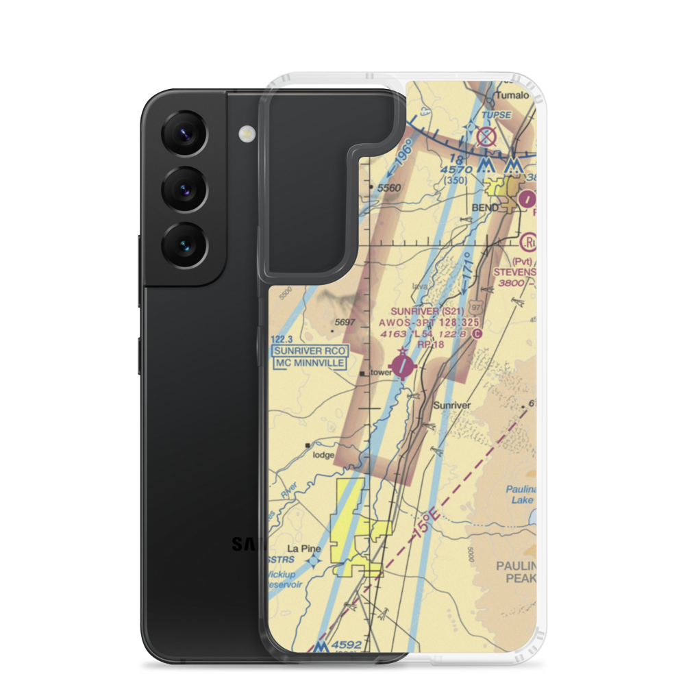 Sunriver Airport (S21) VFR Sectional Samsung Case Samsung Galaxy S22 model shown