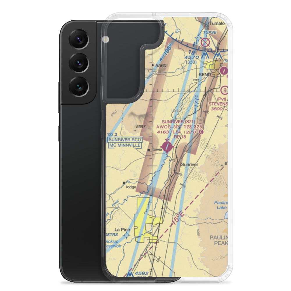 Sunriver Airport (S21) VFR Sectional Samsung Case Samsung Galaxy S22 Plus model shown