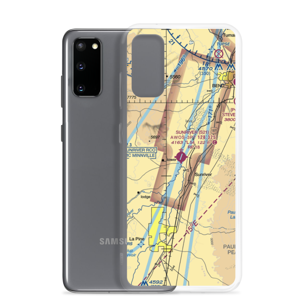 Sunriver Airport (S21) VFR Sectional Samsung Case Samsung Galaxy S20 model shown