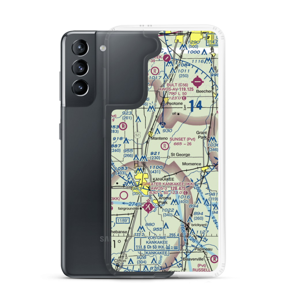 Sunset Acres Airport (LL24) VFR Sectional Samsung Case Samsung Galaxy S21 model shown