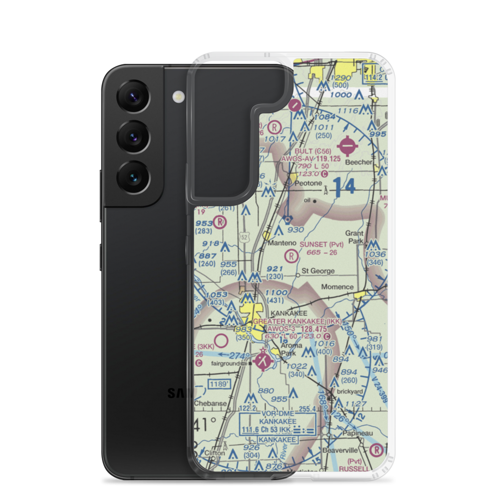 Sunset Acres Airport (LL24) VFR Sectional Samsung Case Samsung Galaxy S22 model shown
