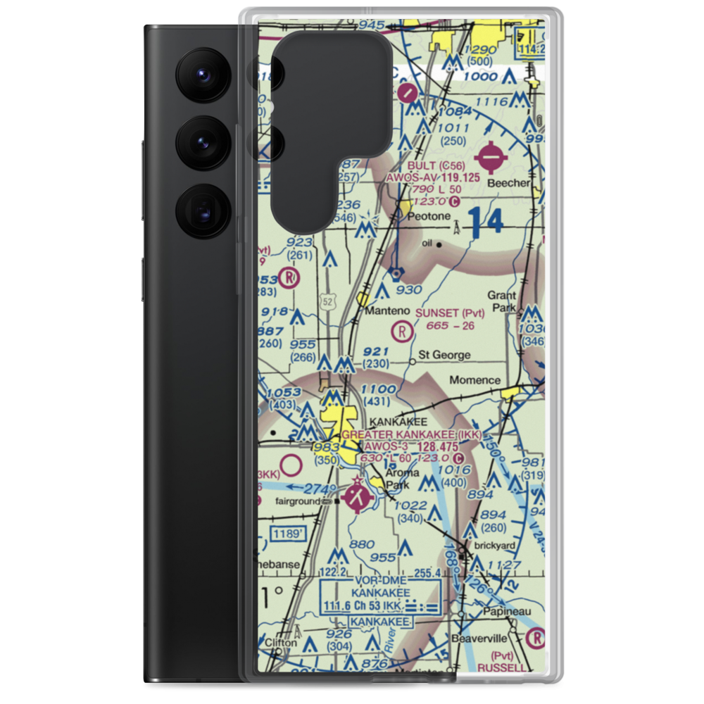 Sunset Acres Airport (LL24) VFR Sectional Samsung Case Samsung Galaxy S22 Ultra model shown