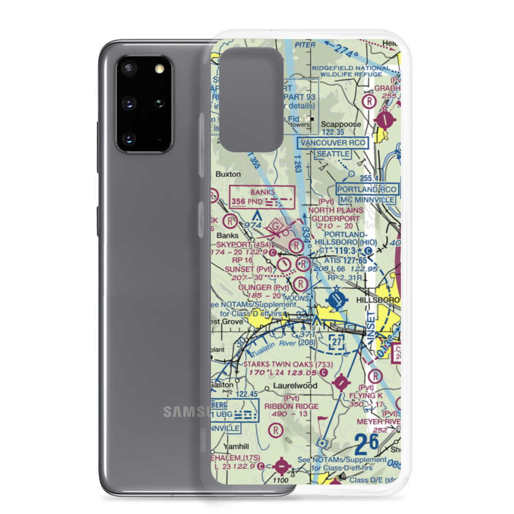 Sunset Air Strip (1OR3) VFR Sectional Samsung Case Samsung Galaxy S20 Plus model shown