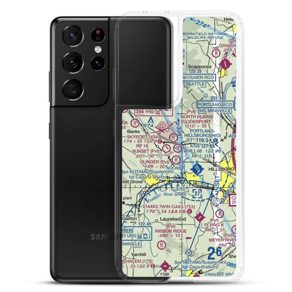 Sunset Air Strip (1OR3) VFR Sectional Samsung Case Samsung Galaxy S21 Ultra model shown