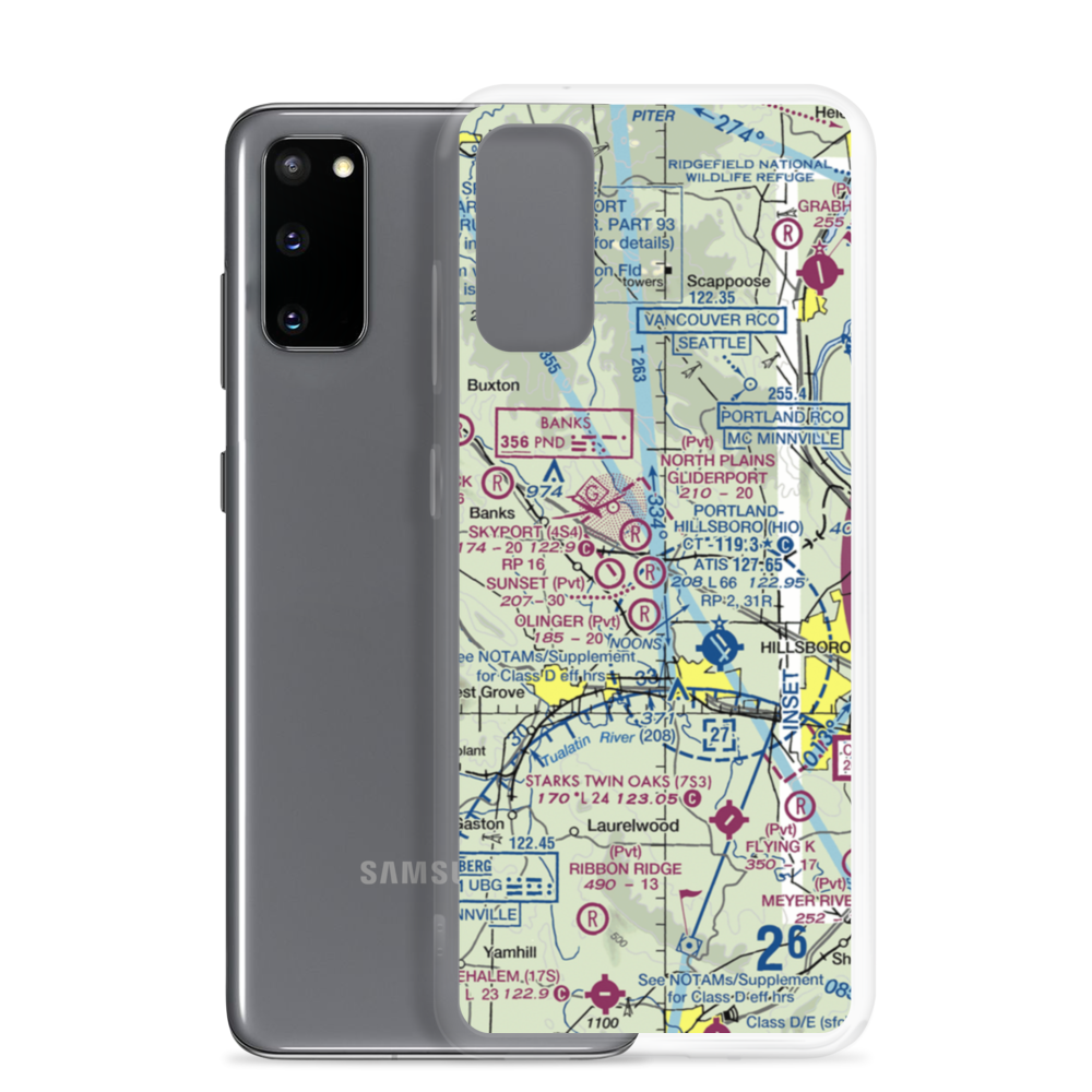 Sunset Air Strip (1OR3) VFR Sectional Samsung Case Samsung Galaxy S20 model shown