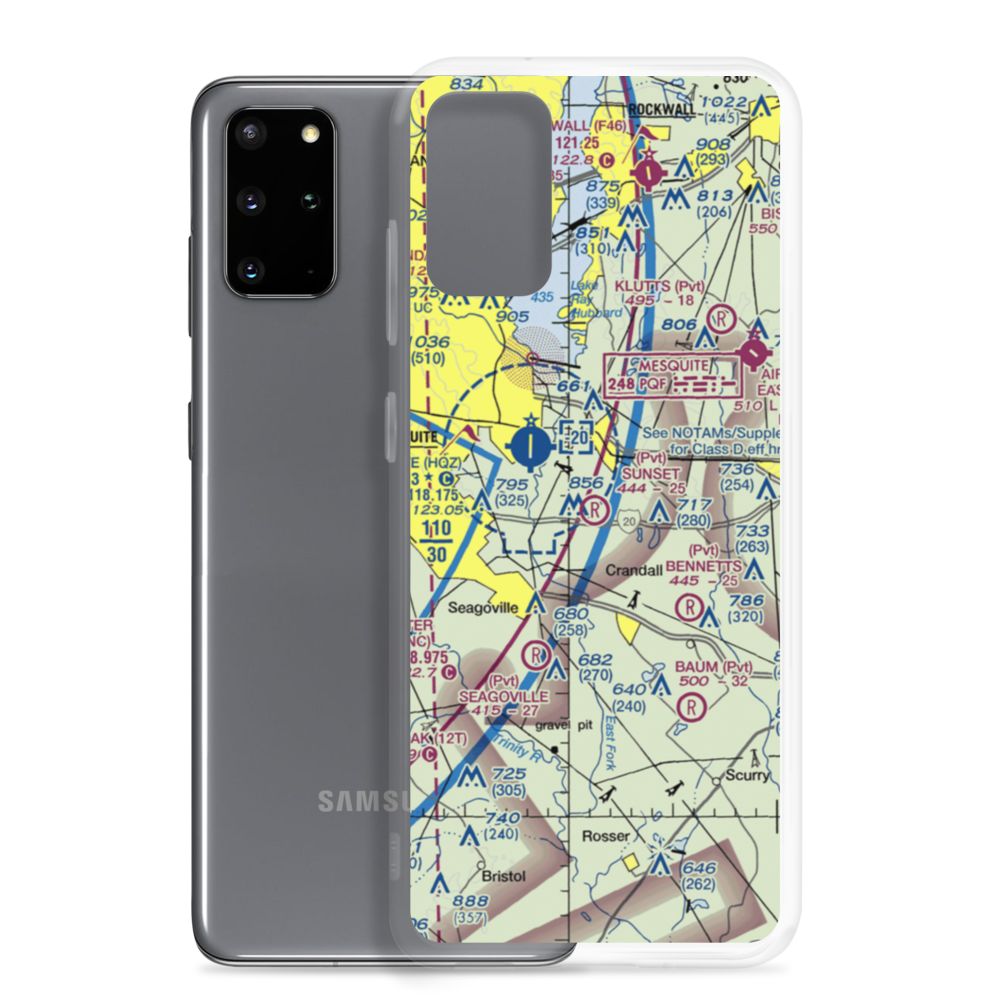 Sunset Airport (TA18) VFR Sectional Samsung Case Samsung Galaxy S20 Plus model shown