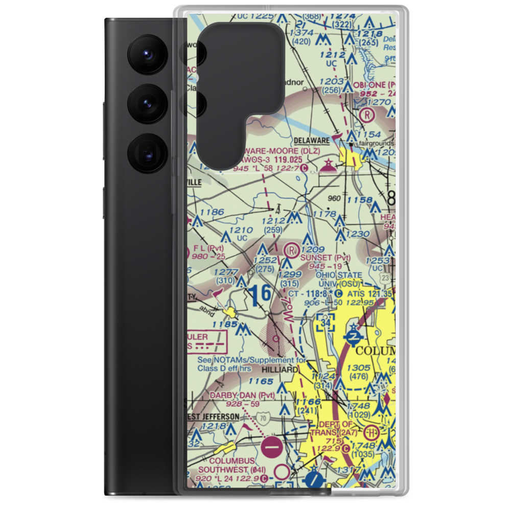 Sunset Strip (33OH) VFR Sectional Samsung Case Samsung Galaxy S22 Ultra model shown