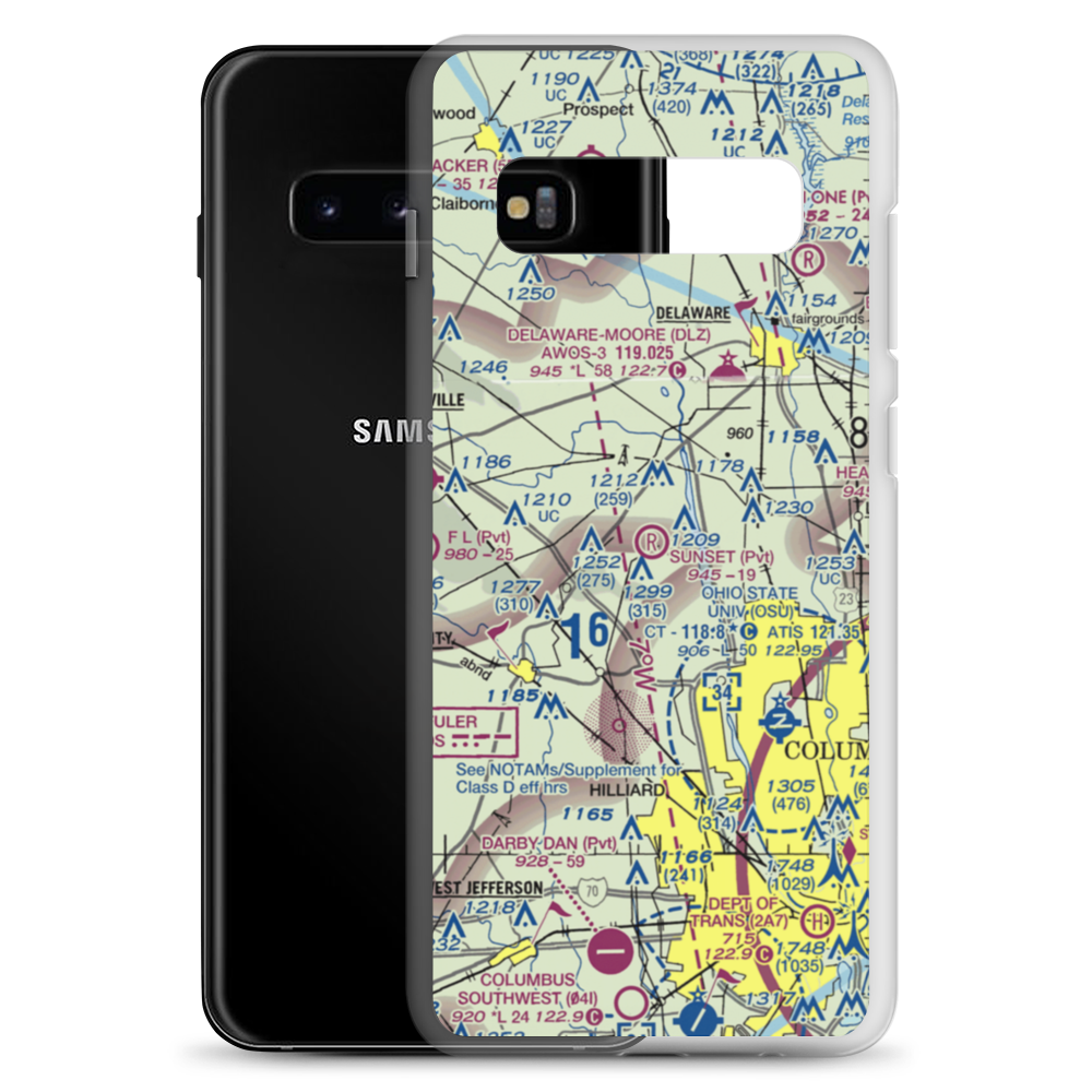 Sunset Strip (33OH) VFR Sectional Samsung Case Samsung Galaxy S10+ model shown