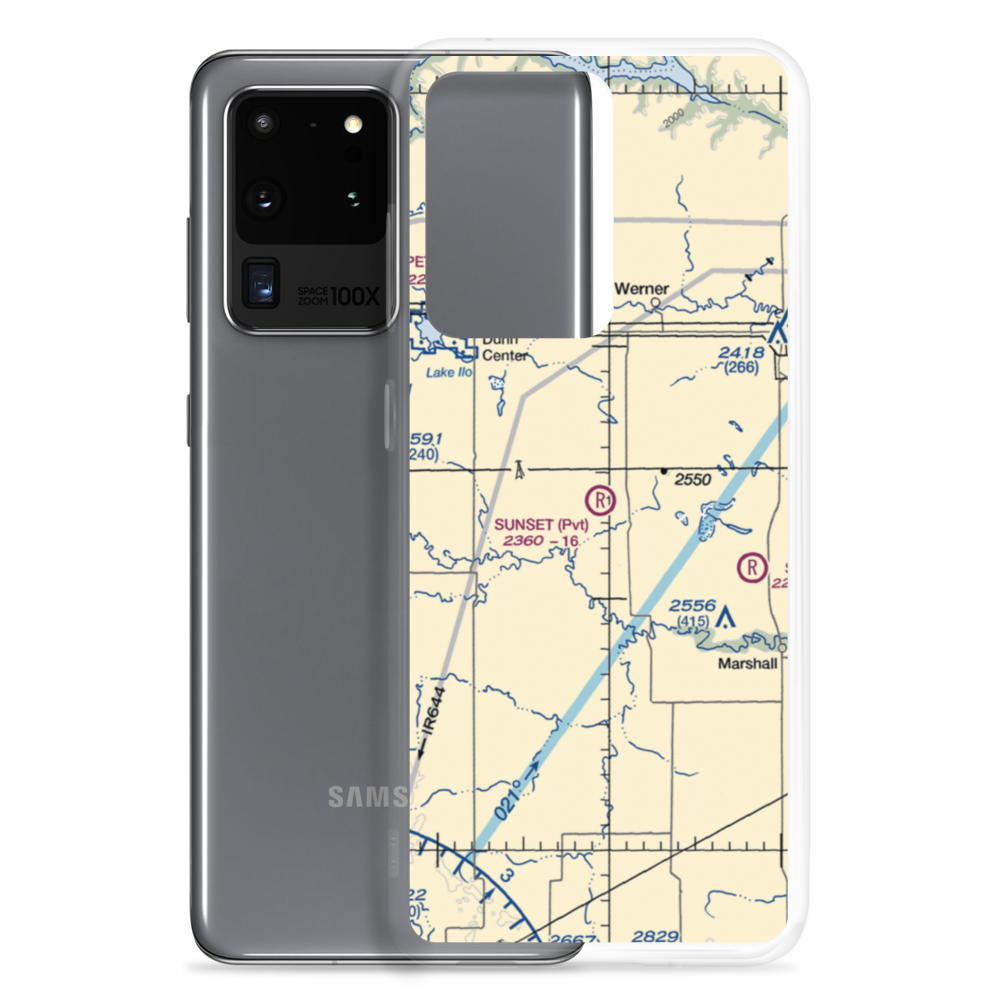 Sunset Strip (37ND) VFR Sectional Samsung Case Samsung Galaxy S20 Ultra model shown