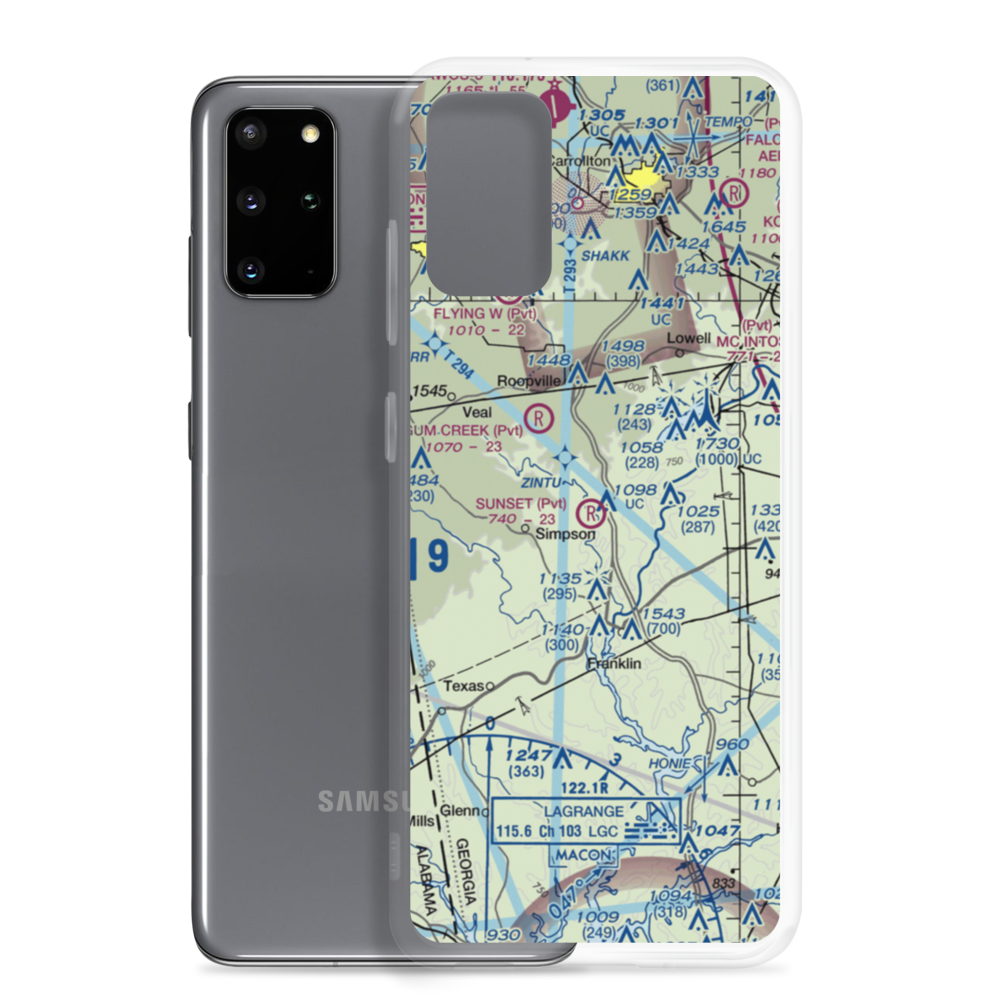 Sunset Strip (7GE5) VFR Sectional Samsung Case Samsung Galaxy S20 Plus model shown