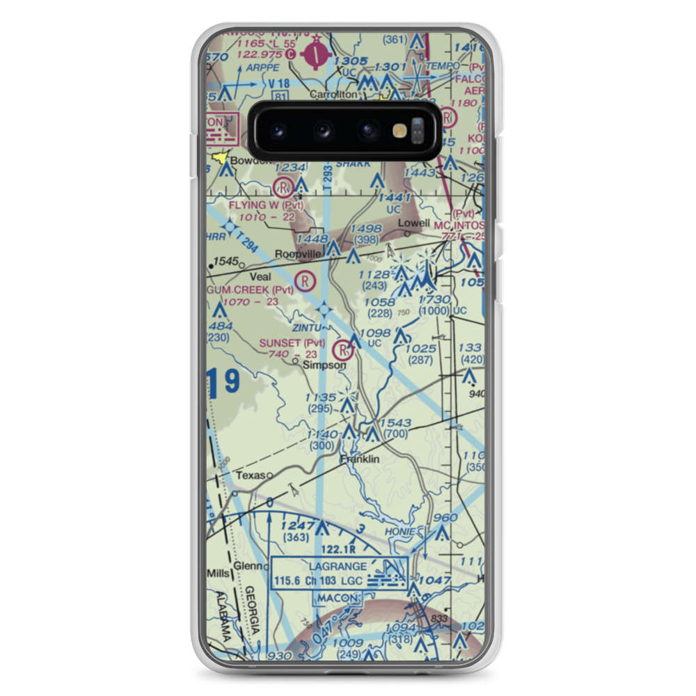 Sunset Strip (7GE5) VFR Sectional Samsung Case Samsung Galaxy S10+ model shown