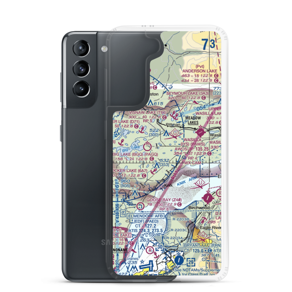 Sunset Strip (AK16) VFR Sectional Samsung Case Samsung Galaxy S21 model shown