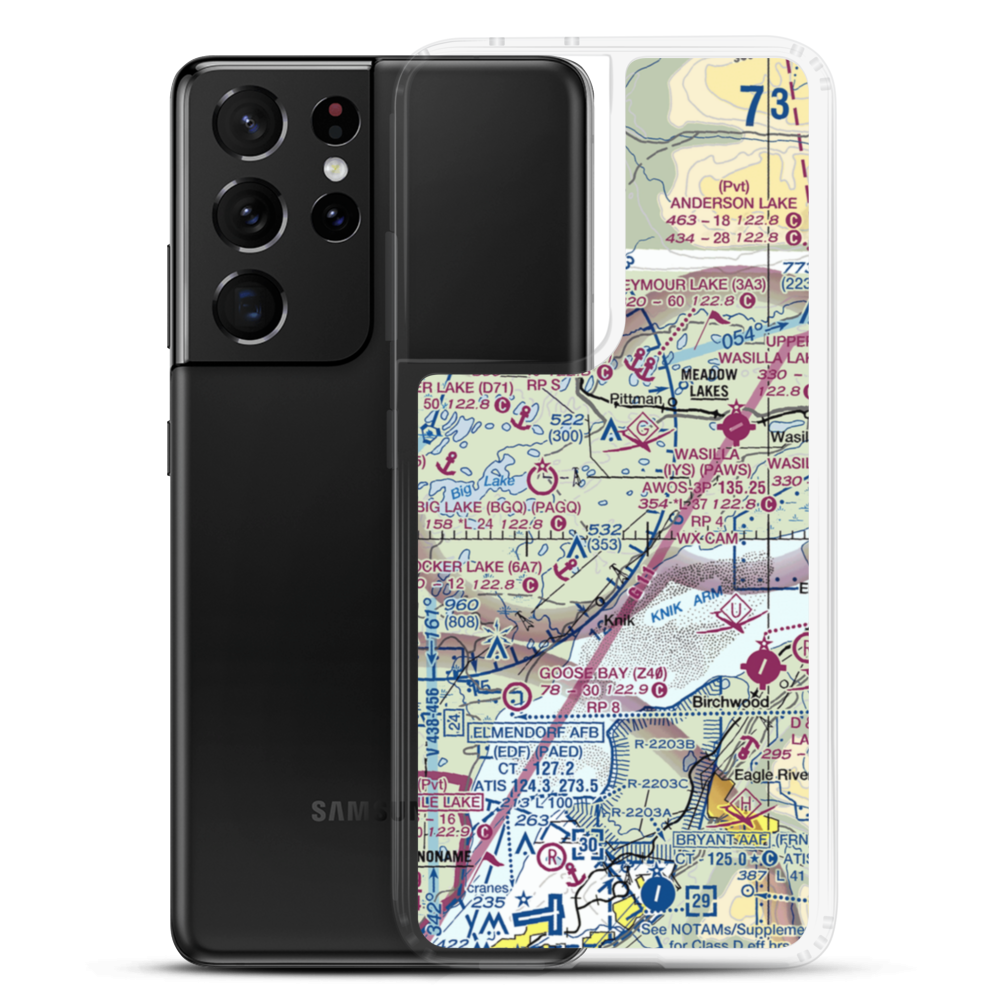 Sunset Strip (AK16) VFR Sectional Samsung Case Samsung Galaxy S21 Ultra model shown